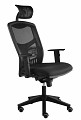 Kancelářská židle YORK šéf, síť, podhlavník, područky AKCE