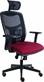 Kancelářská židle YORK ŠÉF SÍŤ, sedák Bondai červená