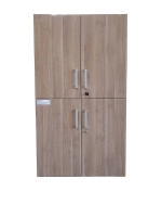 Bazar nábytku - Policová skříň akácie, v144cm