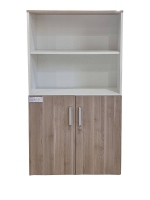 Bazar nábytku - Policová skříň dělená dvířka, akácie, v144cm